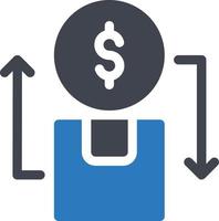 ilustración de vector de dólar en un fondo. símbolos de calidad premium. iconos vectoriales para concepto y diseño gráfico.