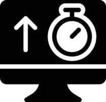 monitor timer vector illustration on a background.Premium quality symbols.vector icons for concept and graphic design.