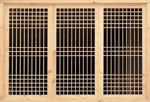 wooden lattice on the window photo