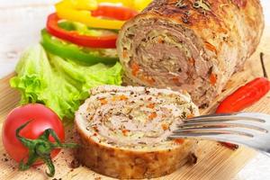 Meatloaf with vegetables photo