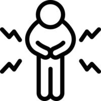 stomach pain vector illustration on a background.Premium quality symbols.vector icons for concept and graphic design.