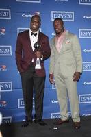 LOS ANGELES, JUL 11 - Vernon Davis, Patrick Willis in the Press Room of the 2012 ESPY Awards at Nokia Theater at LA Live on July 11, 2012 in Los Angeles, CA photo