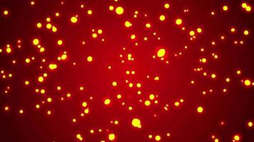 Animated background with dots particle glow red video