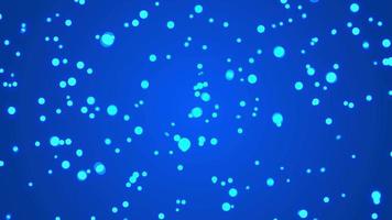 fundo de animação com brilho de partículas de pontos azul video
