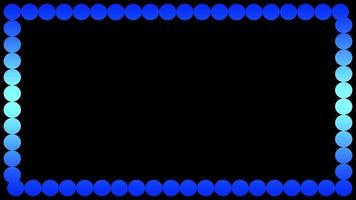 borde de animación círculo azul con fondo negro video