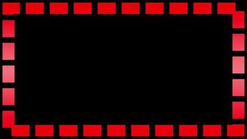 Animated borders frames red with black background free video