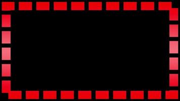 Animated borders frames red with black background free video