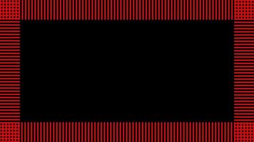 Animation borders frames red with black background video