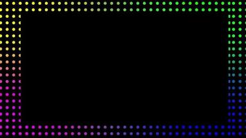Animated Borders dots colorful with black background video