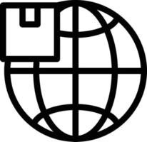 global parcel vector illustration on a background.Premium quality symbols.vector icons for concept and graphic design.