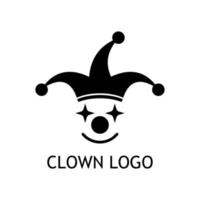 logotipo de payaso negro vector