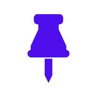 Push pin illustrated on a white background vector