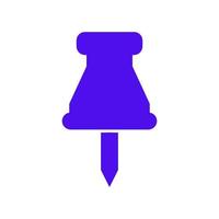 Push pin illustrated on a white background vector