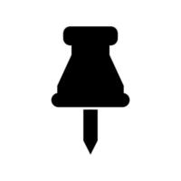 Push pin illustrated on a white background vector