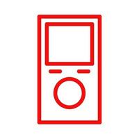 Mp3 player illustrated on a white background vector