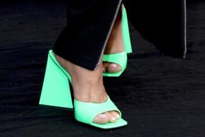 LOS ANGELES  AUG 25 - Bebe Rexha shoe detail at the Queenpins Photocall at the Four Seasons Hotel Los Angeles on August 25, 2021 in Los Angeles, CA photo