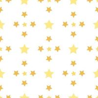 Seamless pattern with yellow stars on white background for fabric, textile, clothes, tablecloth and other things. Vector image.