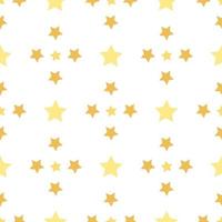 Seamless pattern with yellow stars on white background for fabric, textile, clothes, tablecloth and other things. Vector image.