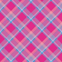 fondo a cuadros en tonos rosa brillante y azul cielo. patrón impecable para tela escocesa, tela, textil, ropa, mantel y otras cosas. vector