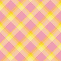 Seamless pattern in bright yellow and pink colors for plaid, fabric, textile, clothes, tablecloth and other things. Vector image.