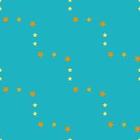 Seamless pattern with simple yellow stars on blue background. Vector image.