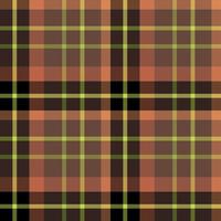 Seamless pattern in black, discreet red and lime green colors for plaid, fabric, textile, clothes, tablecloth and other things. Vector image.