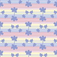 Seamless pattern with violet flowers on multicolored background for fabric, textile, clothes, tablecloth and other things. Vector image.