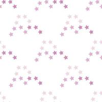 Seamless pattern with light pink stars on white background for fabric, textile, clothes, tablecloth and other things. Vector image.