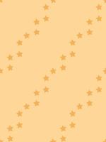 Seamless pattern with cute simple orange stars on light orange background. Vector image.