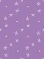 Seamless pattern with simple light violet stars on bright violet background. Vector image.