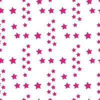 patrón impecable con estrellas rosas brillantes sobre fondo blanco para tela, textil, ropa, mantel y otras cosas. imagen vectorial vector