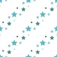 patrón impecable con estrellas azules de agua sobre fondo blanco para tela, textil, ropa, mantel y otras cosas. imagen vectorial vector