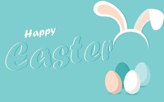 Happy Easter.Sunday greeting card, postcard, invitation, poster, banner. Vector illustration.