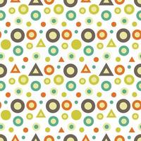 retro circle and triangle seamless pattern background vector