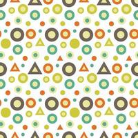 retro circle and triangle seamless pattern background vector