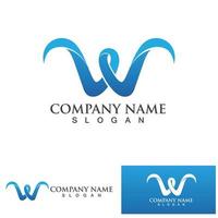 W Letter Logo Template vector