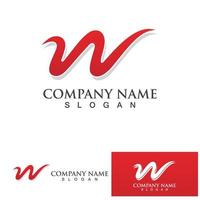 W Letter Logo Template vector