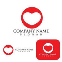 Love logo Vector icon illustration design Template