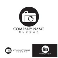 photography camera logo icon vector design template isolated on black background