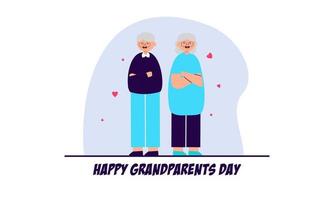 feliz día de los abuelos, ilustración de fondo de ancianos vector