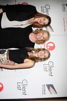 LOS ANGELES, APR 4 - Clementine Ford, Cybill Shepherd, Ariel Oppenheim arriving at the The Client List Launch Party at Sunset Tower Hotel on April 4, 2012 in West Hollywood, CA photo