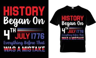 4th Of July T-shirt Design - American Independence Day T-shirt Design vector