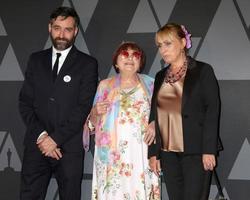 LOS ANGELES   NOV 11 - Mathieu Demy, Agnes Varda, Rosalie Varda at the AMPAS 9th Annual Governors Awards at Dolby Ballroom on November 11, 2017 in Los Angeles, CA photo