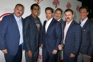 LOS ANGELES APR 11 - Kevin Heffernan, Jay Chandrasekhar, Rob Lowe, Paul Soter, Steve Lemme, Erik Stolhanske at the Super Troopers 2 Premiere at ArcLight Hollywood on April 11, 2018 in Los Angeles, CA photo