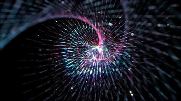 Rotate glow particles tube abstract technology background video