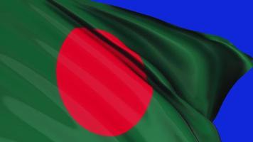 laço da bandeira de bangladesh balançando no vento video