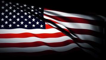 Loop of USA flag waving in wind video
