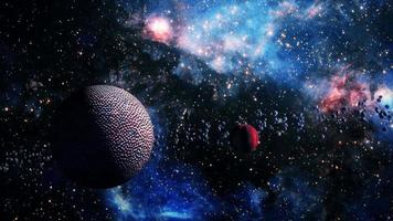 galáxia da via láctea do centro de exploração do planeta alienígena. video