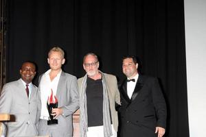 LOS ANGELES, SEP 26 - Delious Kennedy, Award Winners, Robert Englund, Ron Truppa at the Catalina Film Festival Saturday Gala at the Avalon Theater on September 26, 2015 in Avalon, CA photo