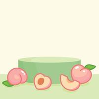 peach kawaii doodle flat virtual modern 3d render backdrop vector